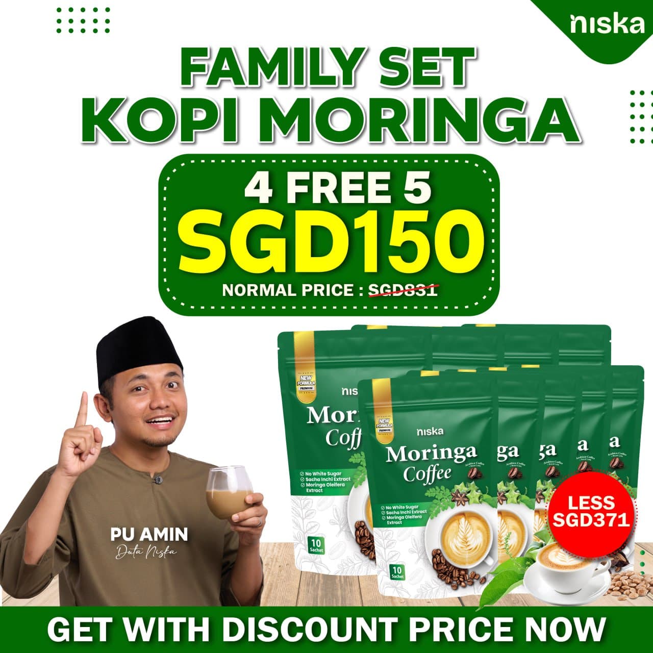 9 PACKS KOPI MORINGA